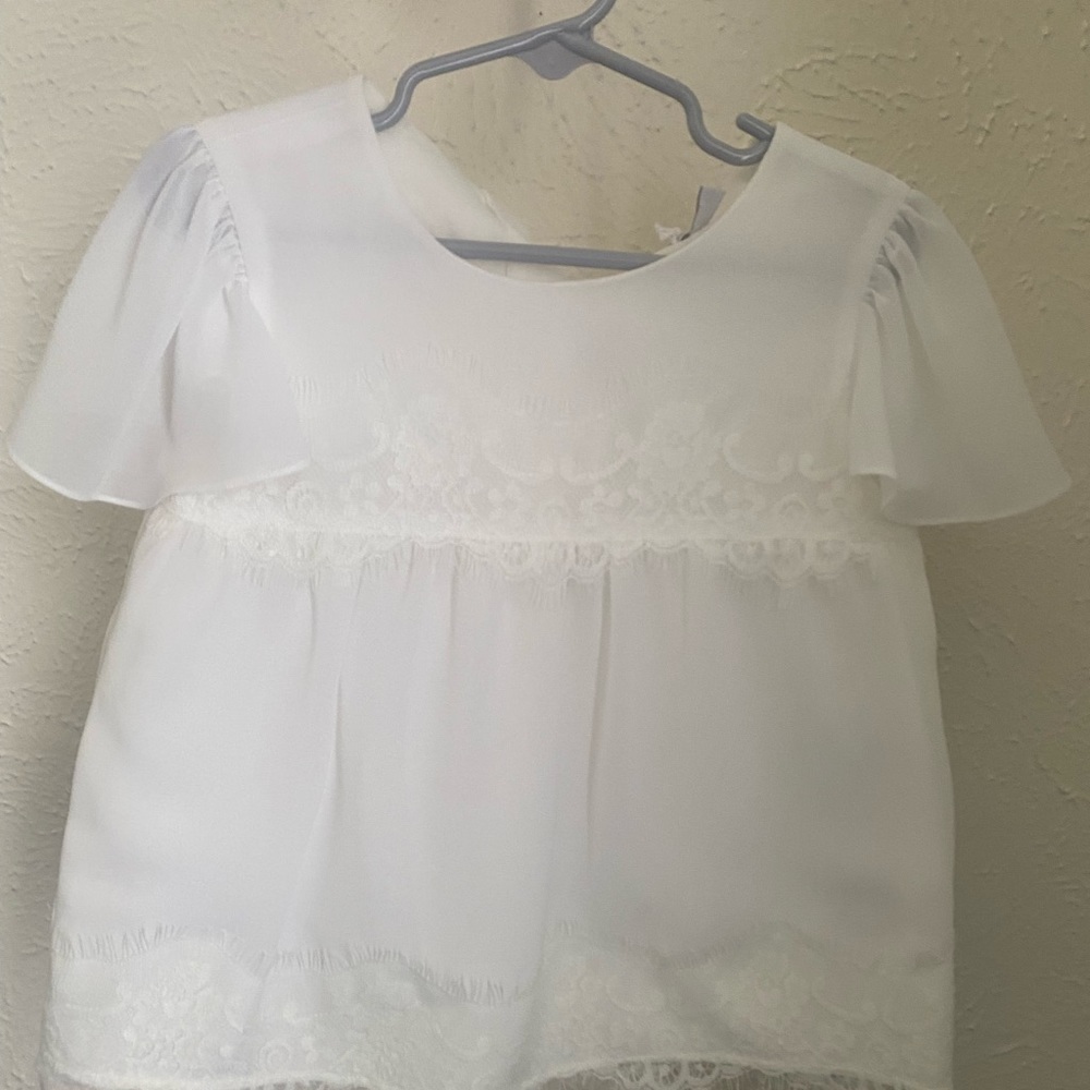Patachou Girls White Lace Blouse - Picture 2 of 7